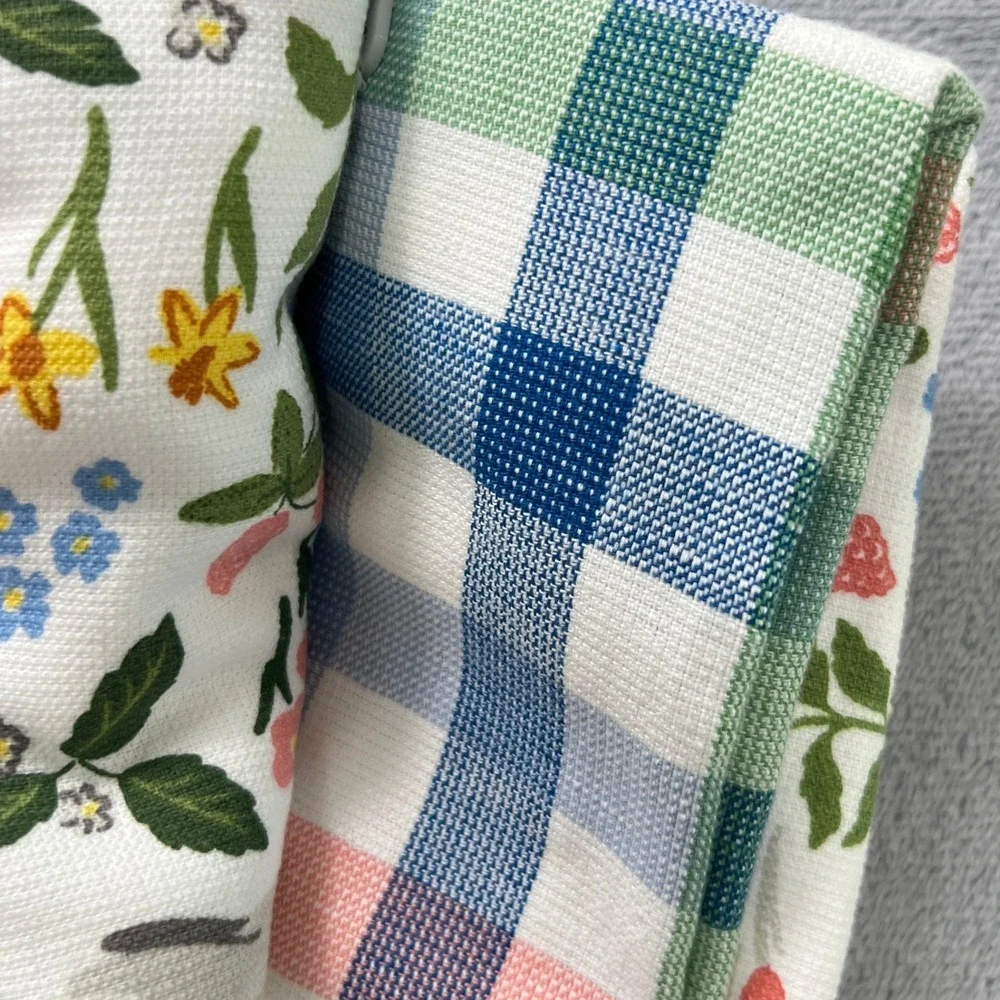 Shabby Chic Kitchen Towels Bunnies Call Me Grammy Easter Spring Decor (3 Count)‎